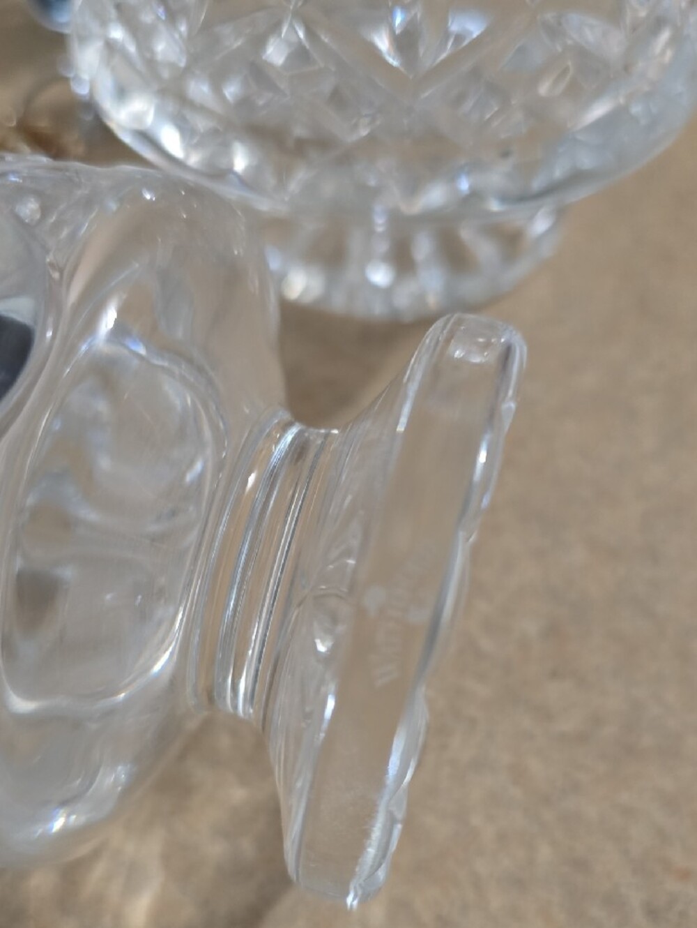 Waterford Crystal Lismore Footed Cream and Sugar Bowl Retired Marked - Picture 6 of 6